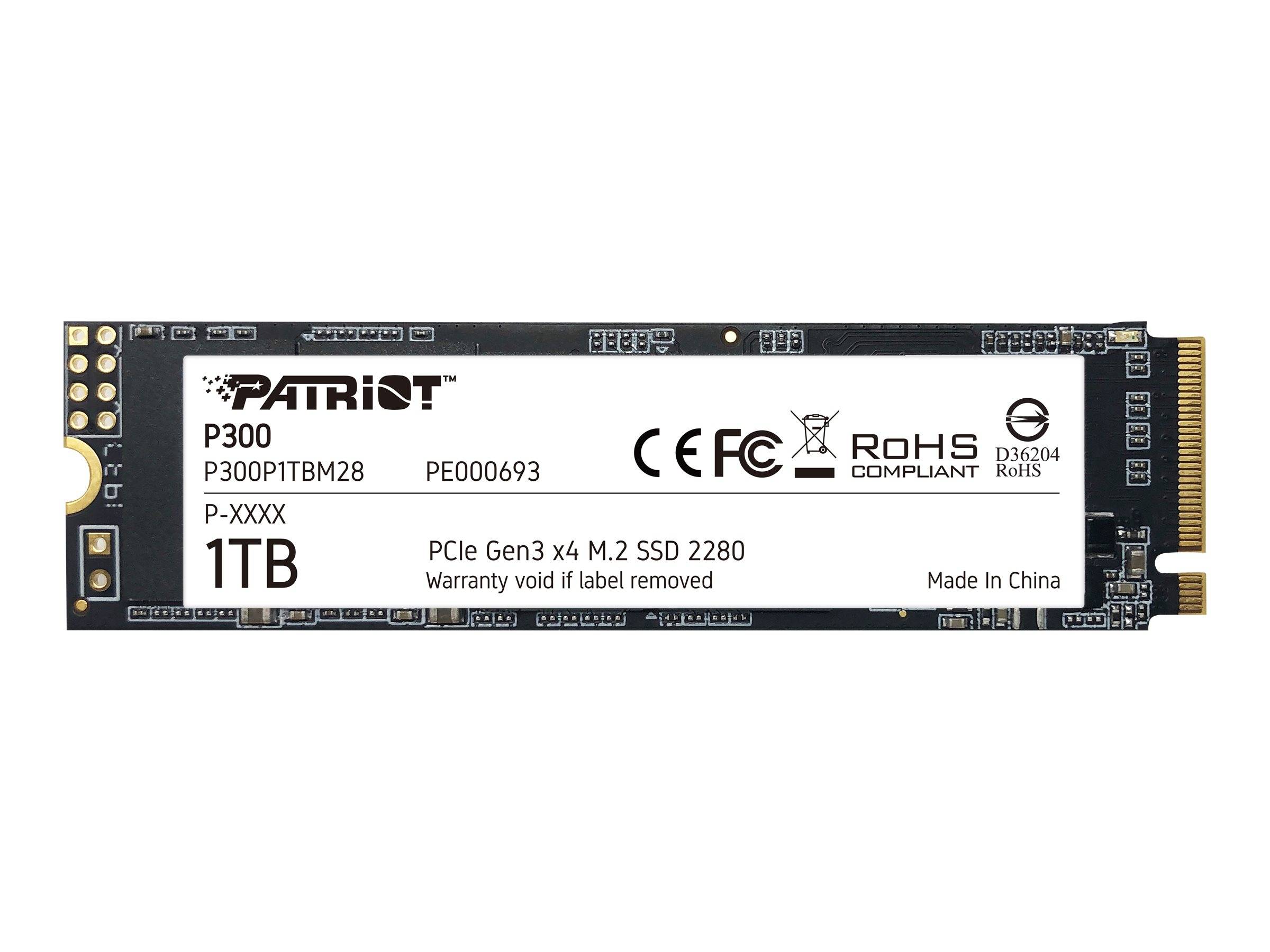 Patriot P300 - SSD - 1 TB - intern - M.2 2280 - PCIe 3.0 x4 (NVMe)-0