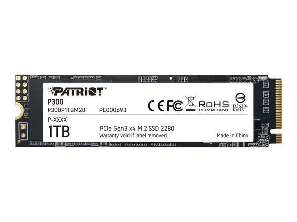 Patriot P300 - SSD - 1 TB - intern - M.2 2280 - PCIe 3.0 x4 (NVMe)