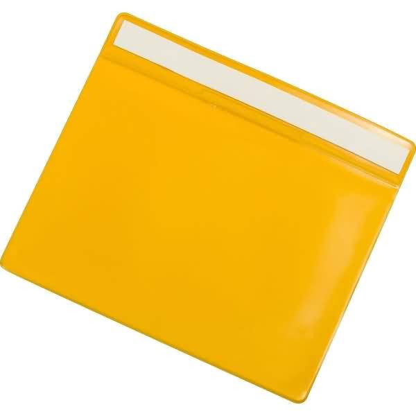 Kennzeichnungshülle A4 quer PVC selbstklebend gelb VE=10 Stück
