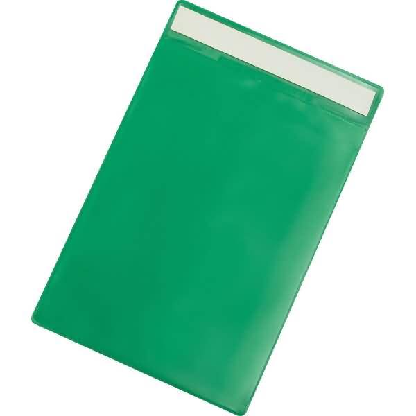 Kennzeichnungshülle A4 hoch PVC selbstklebend grün VE=10 Stück-0