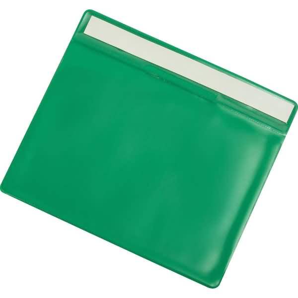 Kennzeichnungshülle A5 quer PVC selbstklebend grün VE=10 Stück