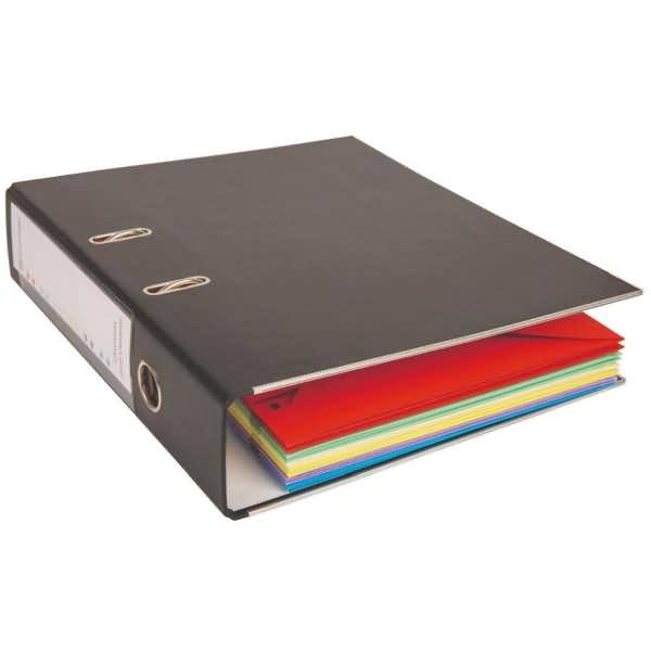 Ordnungsmappe Smartfolder A4 Standard sortiert 12 Stück + Ordner schwarz-0