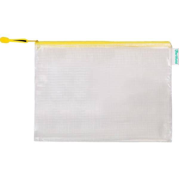 Reißverschlusstasche PVC gelb A4 330x240mm VE=8 Stück-0