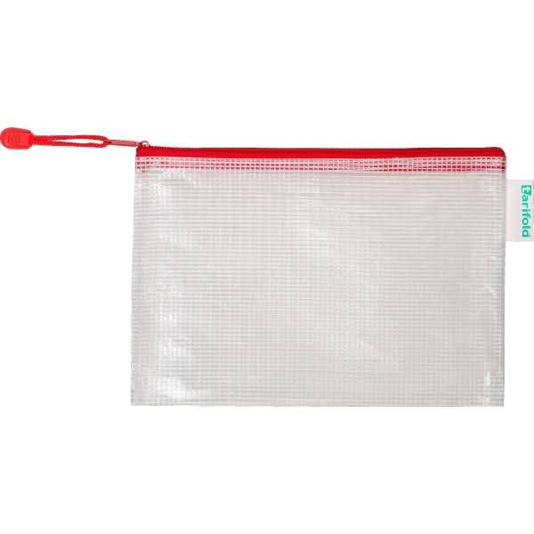 Reißverschlusstasche PVC rot A5 235x165mm VE=8 Stück-0