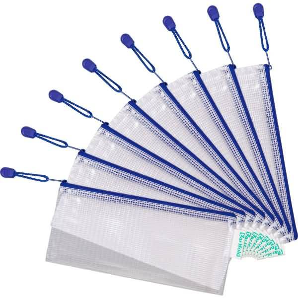 Reißverschlusstasche PVC blau DL 250x215mm VE=8 Stück-1