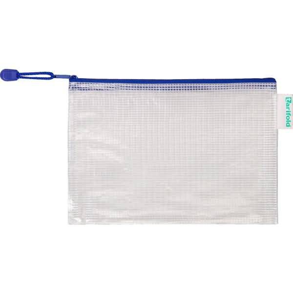 Reißverschlusstasche PVC blau A5 235x165mm VE=8 Stück