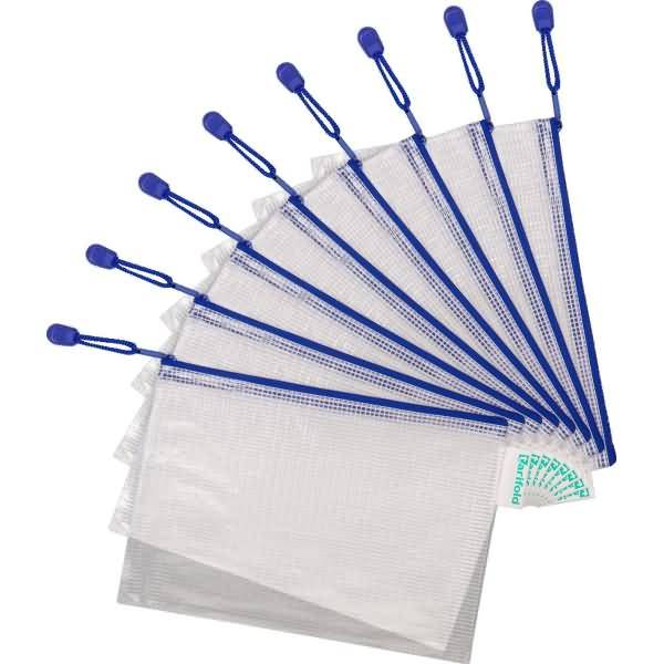 Reißverschlusstasche PVC blau A5 235x165mm VE=8 Stück-1