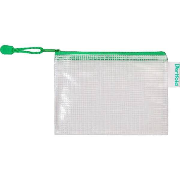 Reißverschlusstasche PVC grün A6 175x125mm VE=8 Stück