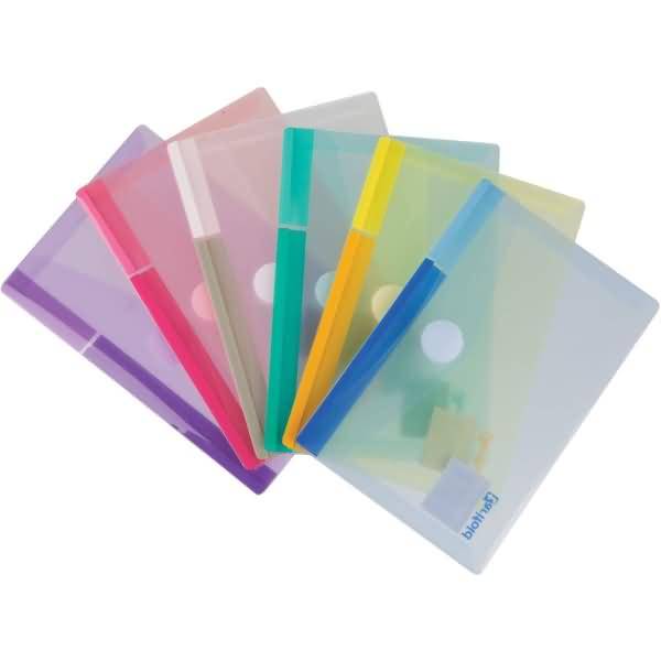 Sammeltasche A6 Klettverschluss farbig sortiert VE=6 Stück