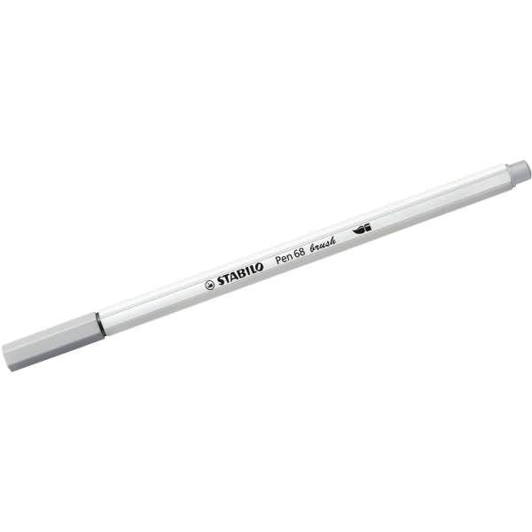 Premium-Filzstift mit Pinselspitze Pen 68 brush mittelgrau-0