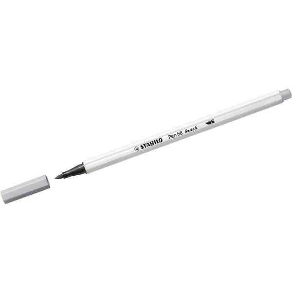 Premium-Filzstift mit Pinselspitze Pen 68 brush mittelgrau-1