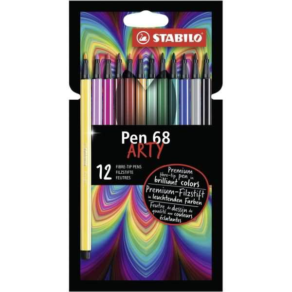 Premium-Filzstift Pen 68 Kartonetui Arty VE=12 Farben