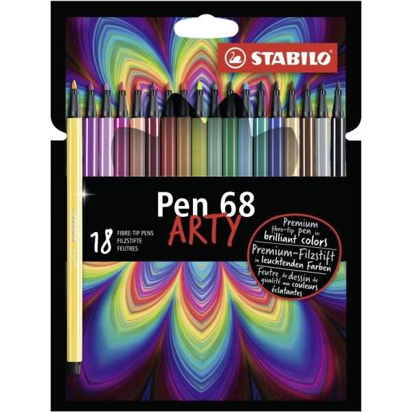 Premium-Filzstift Pen 68 Kartonetui Arty VE=18 Farben-0