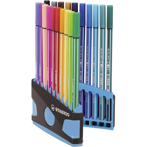 Premium-Filzstift Pen 68 ColorParade anthrazit/hellblau VE=20 Farben-1
