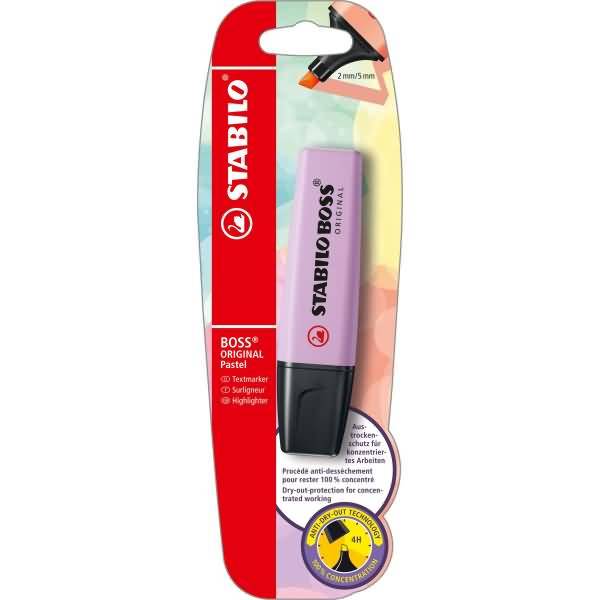 Textmarker Boss Original Pastel Schimmer von Lila Blister-0