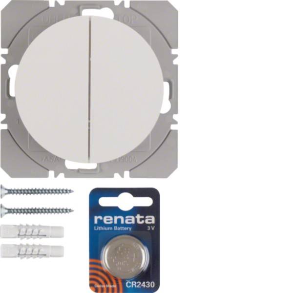 Berker KNX-Funk Wandsender 2fach polarweiß glänzend 85656239-0