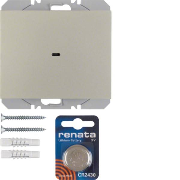 Berker KNX-Funk Wandsender 1fach edelstahl lackiert 85655273