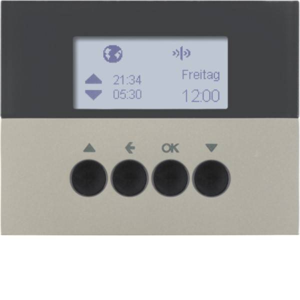 Berker KNX-Funk Jalousieschaltuhr edelstahl lackiert 85745173