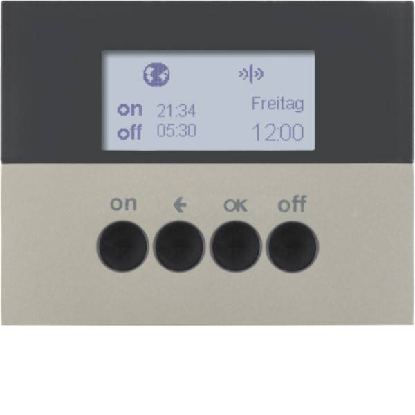 Berker KNX-Funk Zeitschaltuhr edelstahl lackiert 85745273