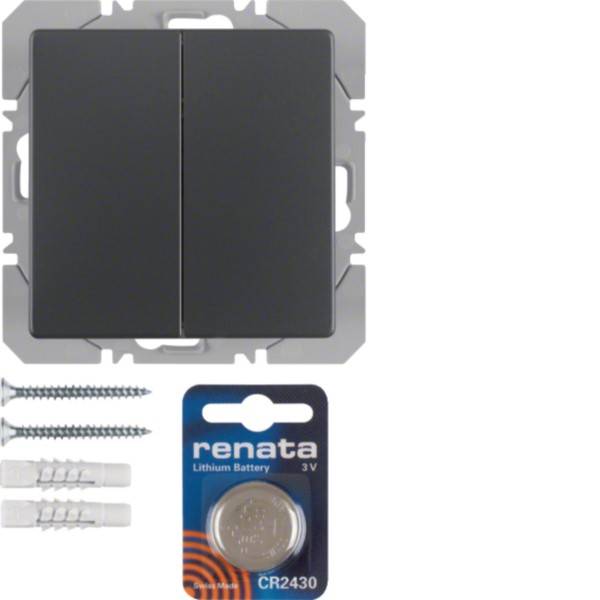 Berker KNX-Funk Wandsender 2fach anthrazit samt 85656226