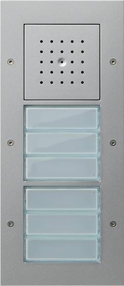 Gira Türstation AP 6fach alu 126865-0