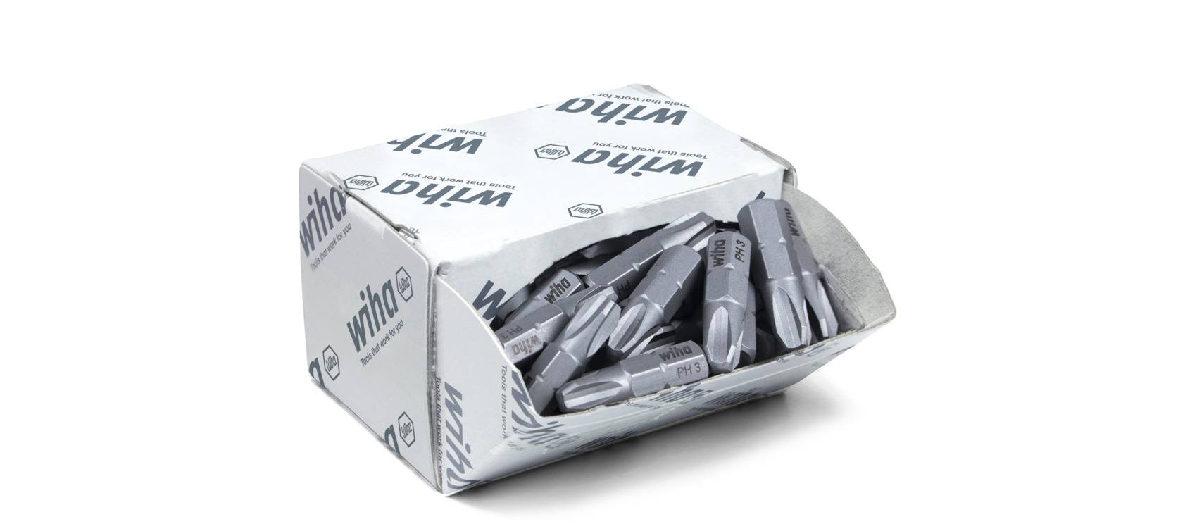 Wiha Bit Set Standard 25 mm Phillips (PH3) 50-tlg. 1/4" C6,3 in Großpackung (08049)-0