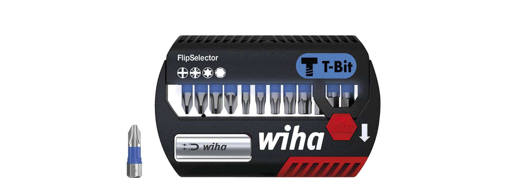 Wiha Bit Set FlipSelector T-Bit 25 mm gemischt 14-tlg. 1/4" C6,3 (41826)-1