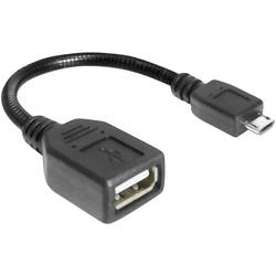 USB 2.0 prepojovací kábel Delock 83293, 15.00 cm, čierna