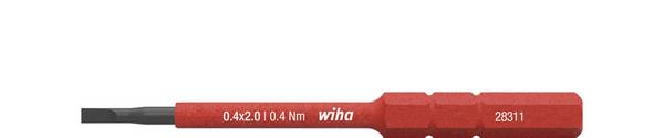 Wiha 43115 43115 Schlitz-Bit Antrieb: 1/4" (6.3 mm) Abtrieb: Schlitz 2 mm