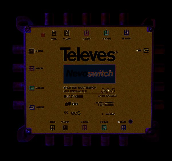 Televes Verteiler 5 x 2f. Guß 4-6dB,5-2400 MHzNEVO SAV525G