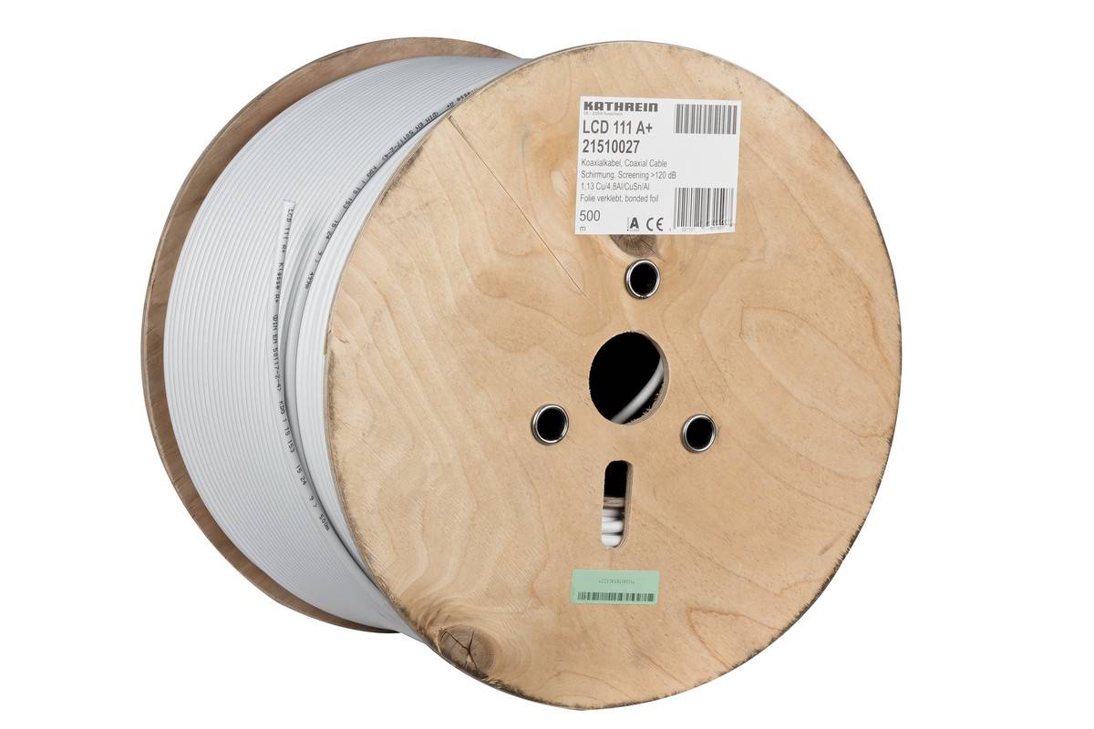Kathrein Koaxialkabel 130 dB, A+ LCD 111 A+/500m Eca
