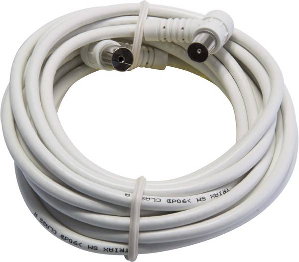Triax Anschlusskabel 1,5m >100 dB, weiß FEKAB A 1.5 m
