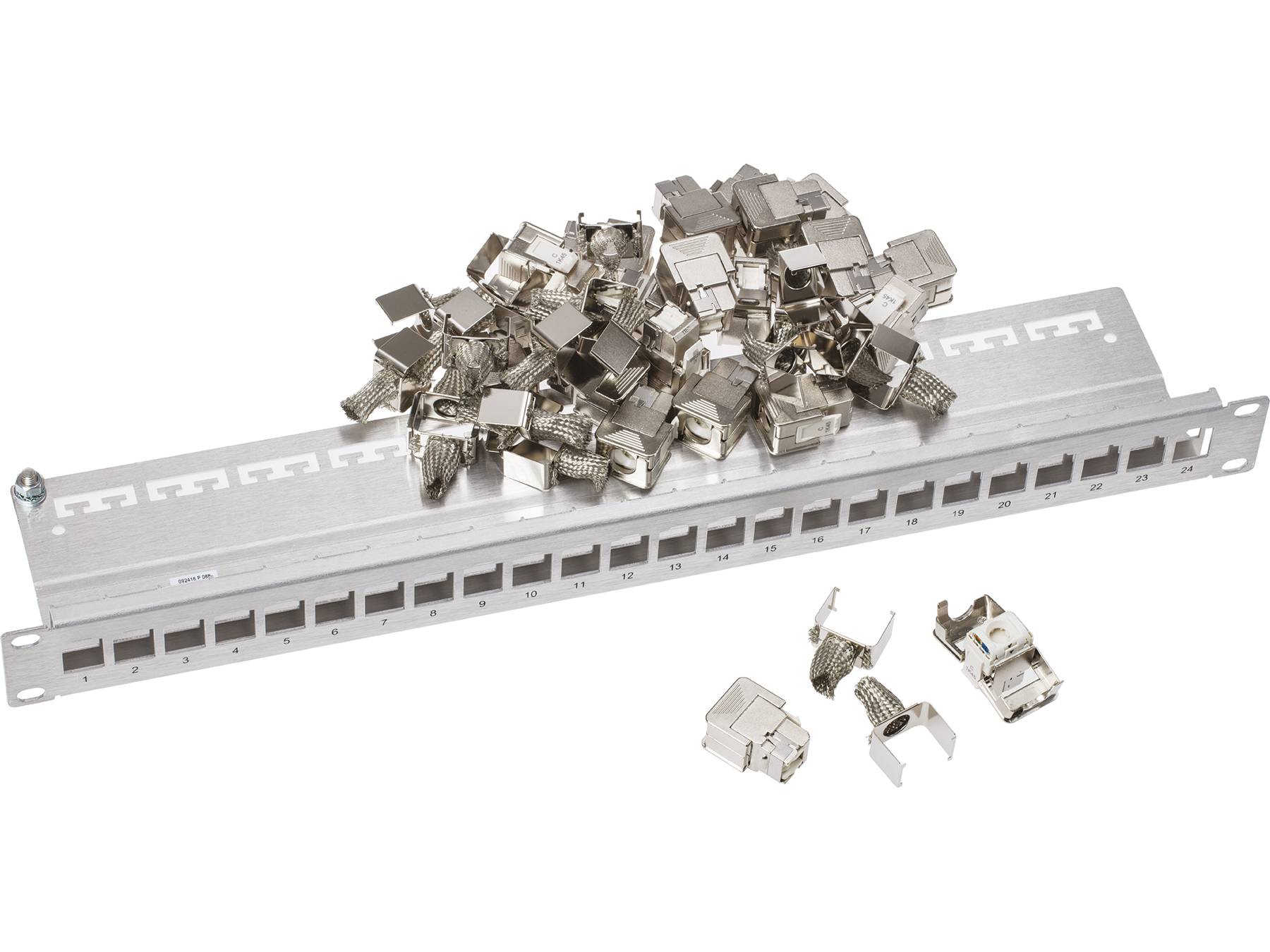 Corning Patchpanel 24 Ports 1HE mit Cat6A PL Modulen UU001622826