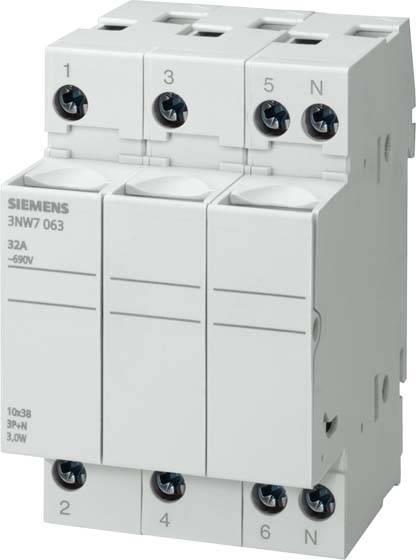 Siemens Dig.Industr. SENTRON, Zylindersicherung 10x38 mm 3NW7063