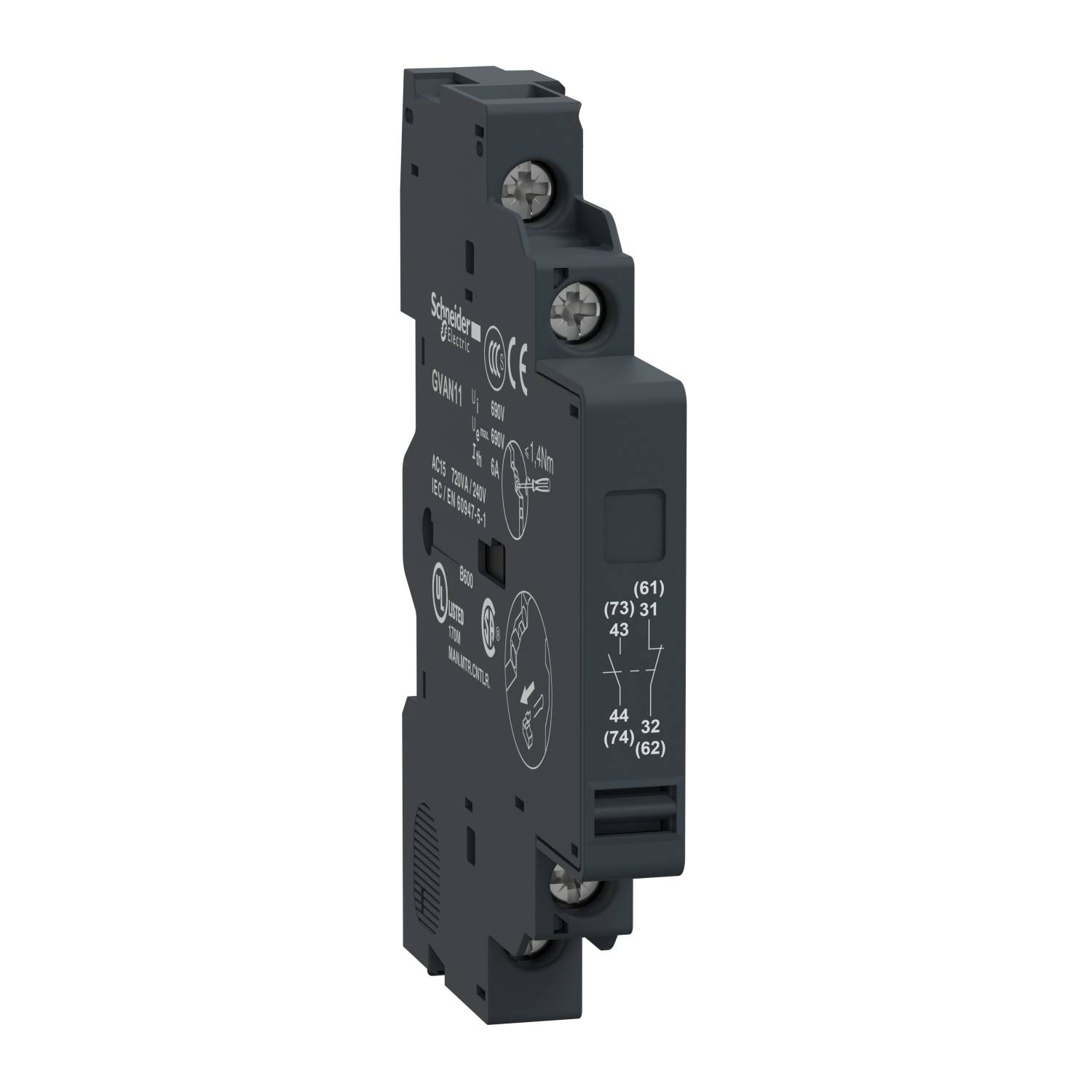 20 Stk. Schneider Electric Hilfsschalter GVAN11TQ-0