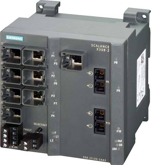 Siemens 6GK5308-2FL10-2AA3 - SCALANCE X308-2, managed plus IE Switch, 2x 1000 M-0