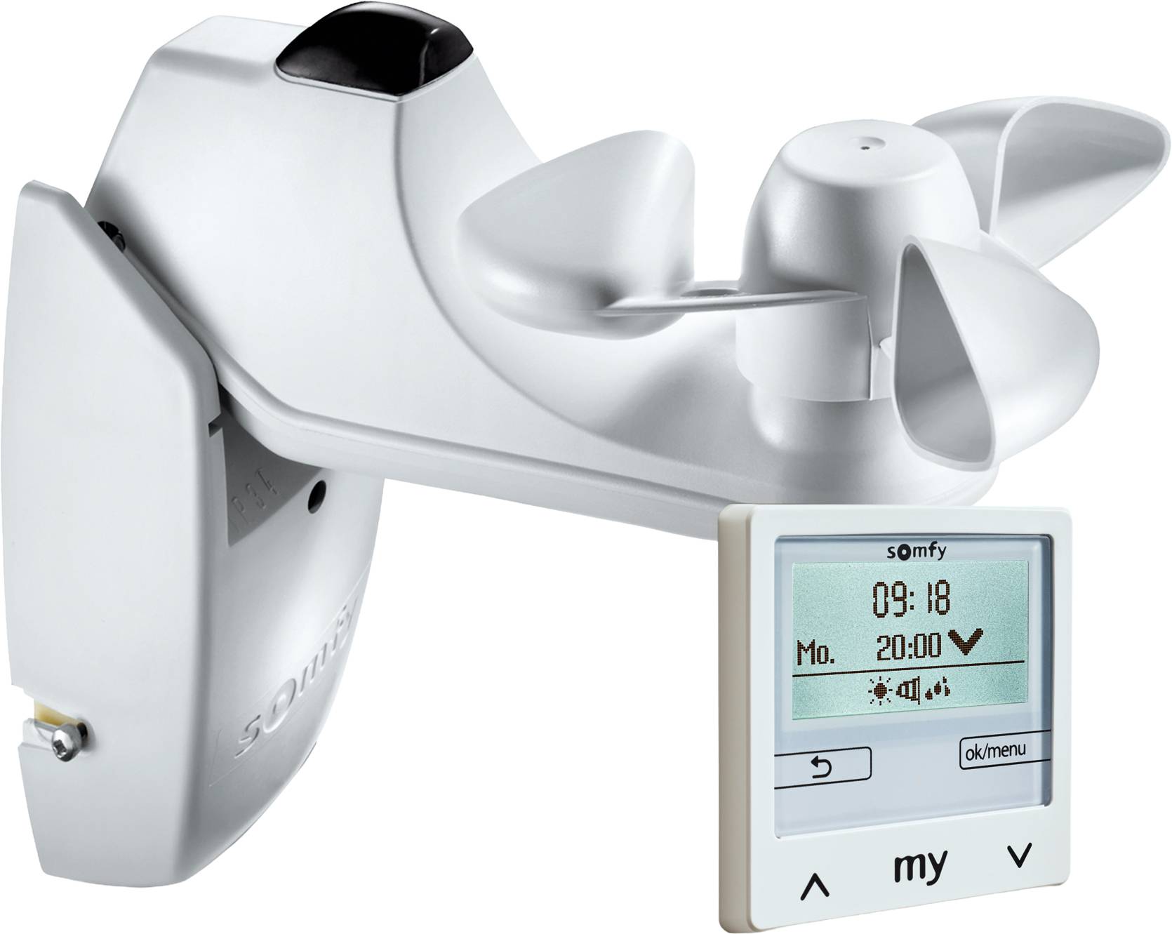 Somfy Zeit- Wind- und Sonnenautomatik Soliris Smoove U P W K Sensor o. Rahmen-0