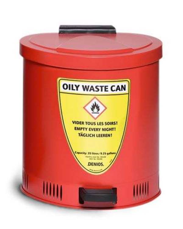 Sicherheits-Sammelbehälter SSB, Stahl, rot, 50 Liter