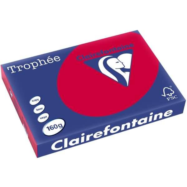 Kopierpapier Trophee A3 160g/qm VE=250 Blatt kirschrot