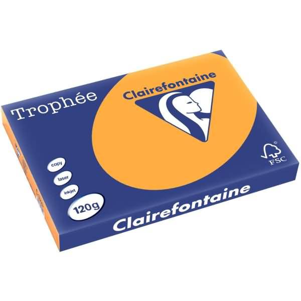 Kopierpapier Trophee A3 120g/qm VE=250 Blatt mandarine-0