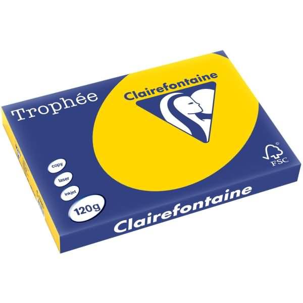 Kopierpapier Trophee A3 120g/qm VE=250 Blatt goldgelb-0