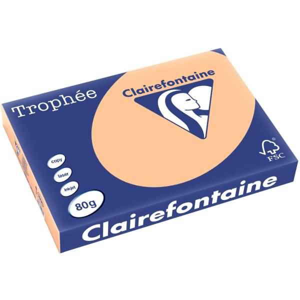 Kopierpapier Trophee A3 80g/qm VE=500 Blatt aprikose-0