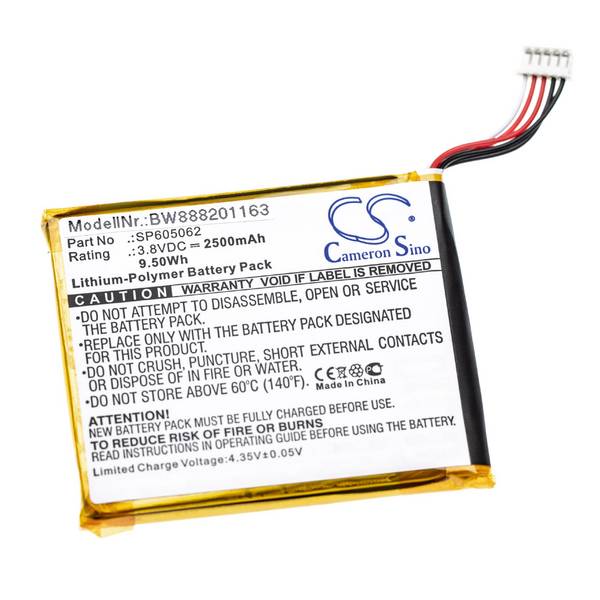 vhbw Akku Ersatz für vTech SP605062 | für Tablet Pad (2500 mAh, 3,8 V, Li-Polymer)