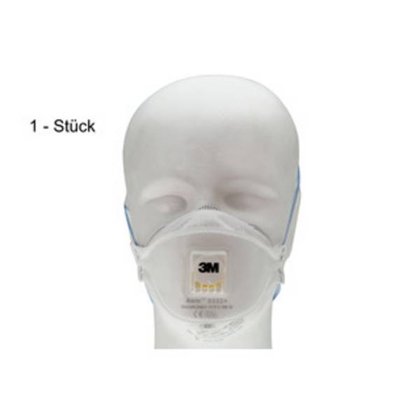 3M 9322+ Aura Atemschutzmaske 9322+ FFP2 NR D mit Ausatemventil