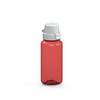 Trinkflasche "School", 400 ml, transluzent-rot/weiß