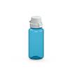 Trinkflasche "School", 400 ml, transluzent-blau/weiß