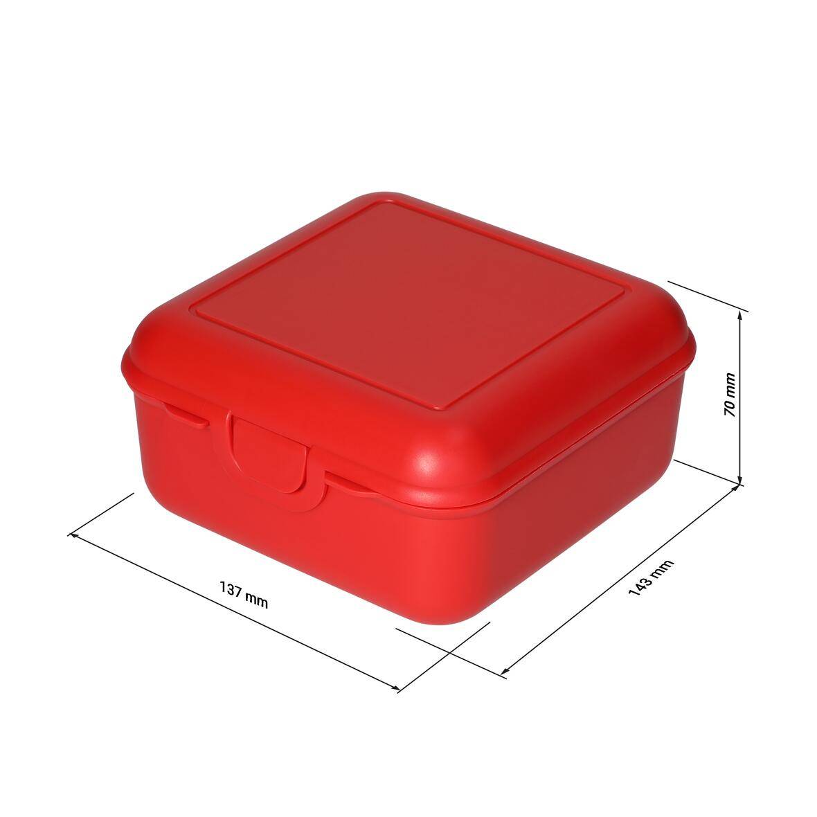 Vorratsdose "Cube" deluxe, mit Trennschale, standard-rot-1