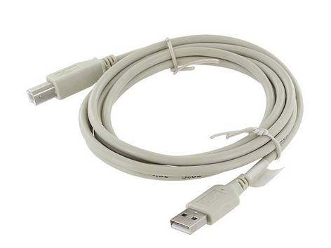 econ connect USB 2.0 Anschlusskabel USB A Stecker auf USB B Stecker beige 3 m