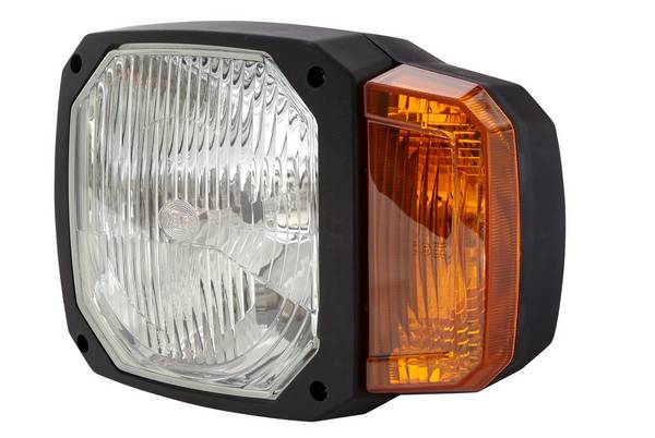 HELLA 1EA 328 450-011 Hauptscheinwerfer - 12V - Anbau - Lichtscheibenfarbe: gelb - Stecker: DEUTSCH