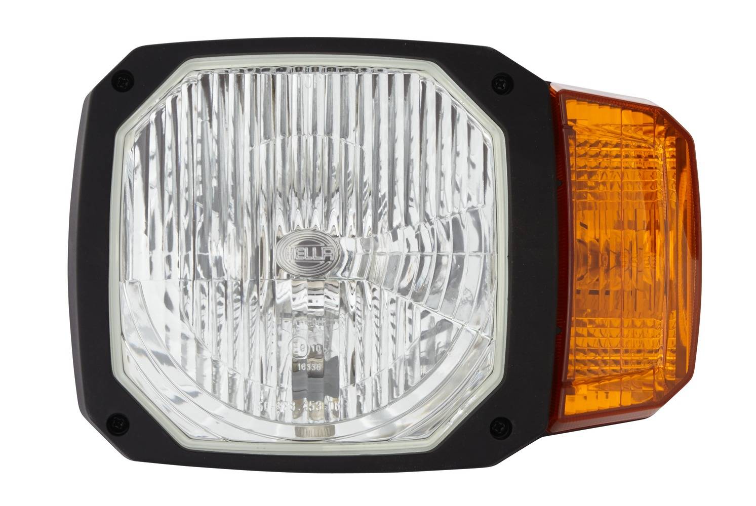 HELLA 1EA 328 450-011 Hauptscheinwerfer - 12V - Anbau - Lichtscheibenfarbe: gelb - Stecker: DEUTSCH-1
